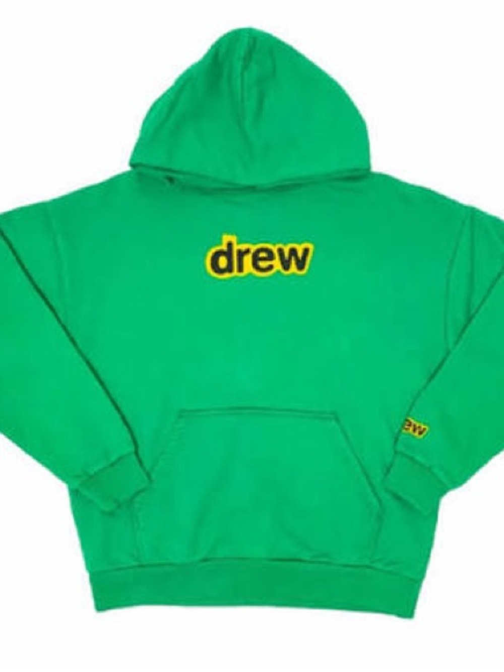 DREW Green Hoodie with Yellow & Black Logo